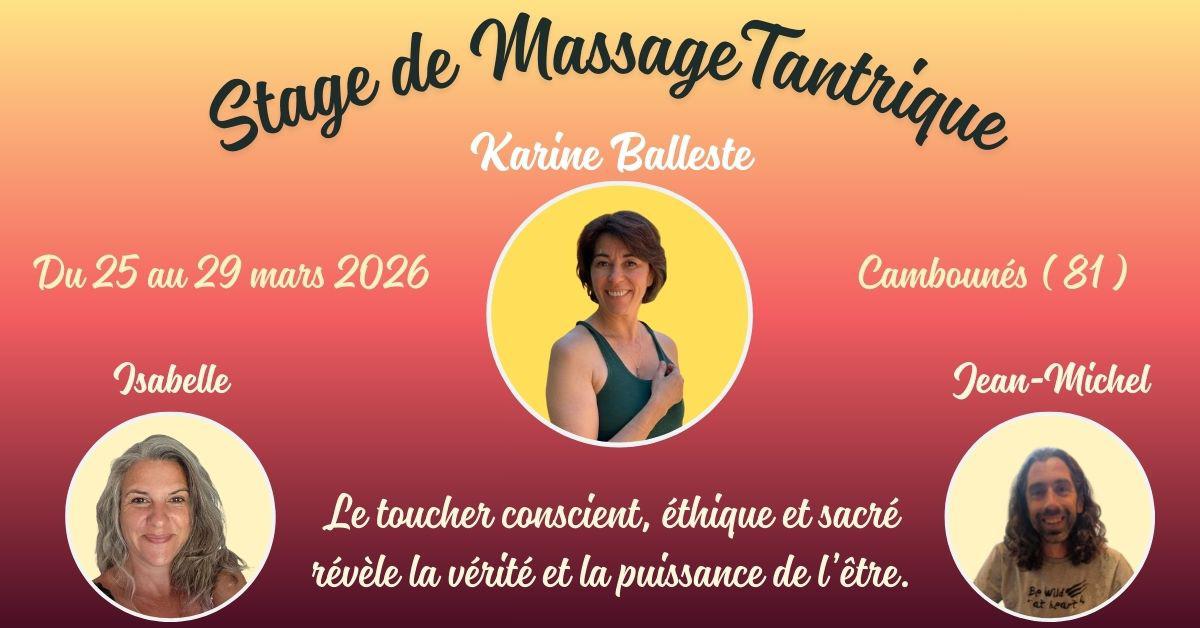 Stage massage tantrique